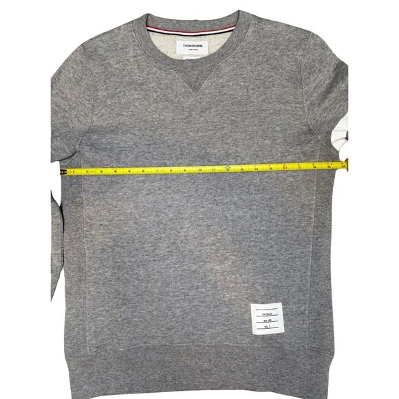 Excellent Thom Browne Grey Stripe 4 Bar Sweatshirt Crew Mens Size 2 S Cotton - Picture 10 of 12